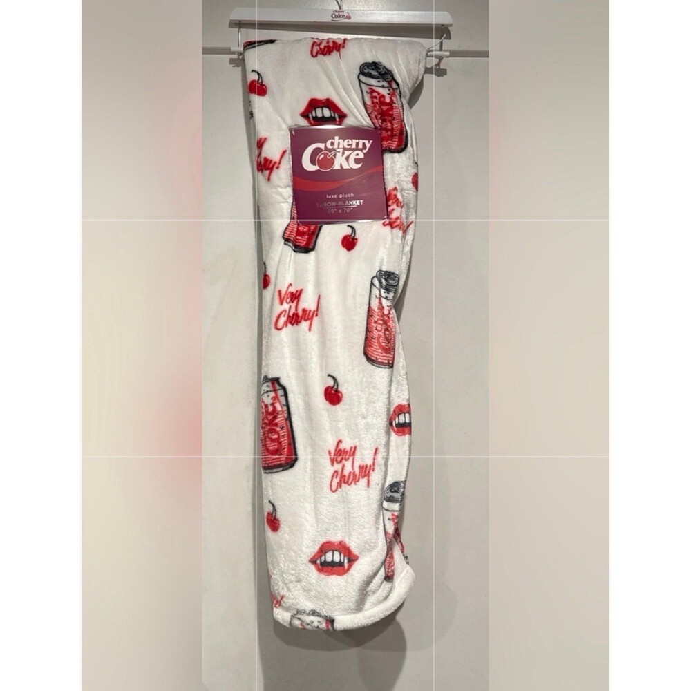 Halloween Cherry Coke Vampire Plush Throw Blanket